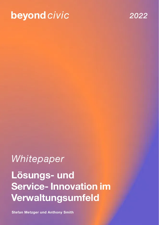 Titelseite: Lösungs- und Service-Innovation im Verwaltungsumfeld